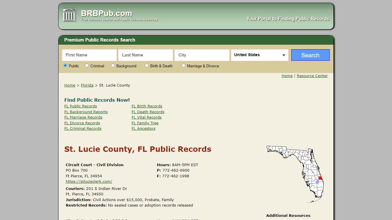 St. Lucie County Public Records | Search Florida ...
